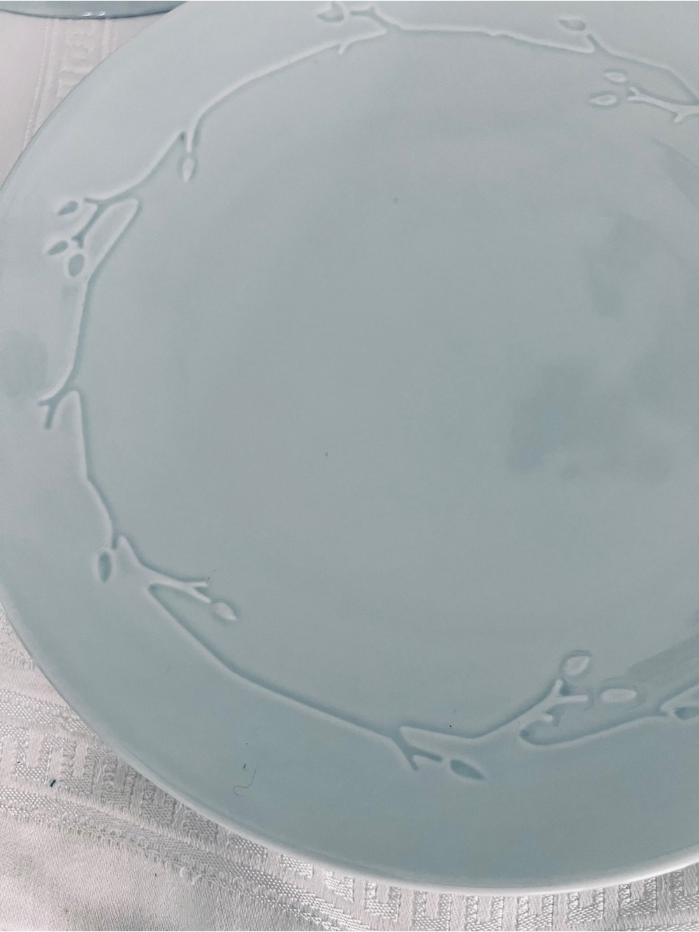 Dansk Wild Willow Celadon Green Dinner Plates set of 5 RARE